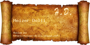 Heizer Dolli névjegykártya